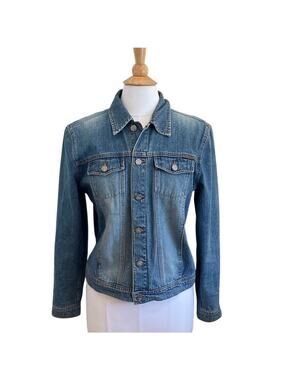 Calvin Klein Jeans Denim Trucker Jacket, Mens, Unisex, Medium Rinse, Size L